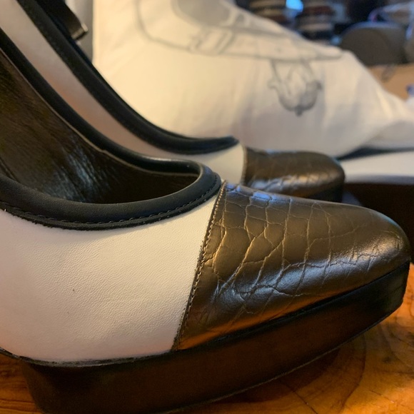 Lanvin 2013 ete platform pumps with removable ankle straps and 5” heels 40.5 10 - Picture 13 of 15